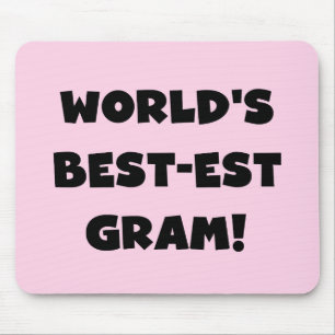 Der Gut-est-Gramm-Schwarz-Text-T-Shirts und Mousepad