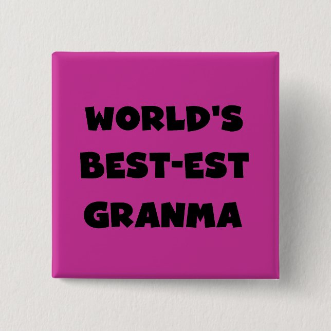 Der Gut-est Granma der Welt Schwarzweiss Button (Vorderseite)