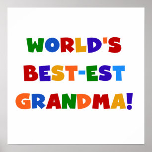 Der Gut-est-Großmutter-helle T-Shirts und Geschenk Poster