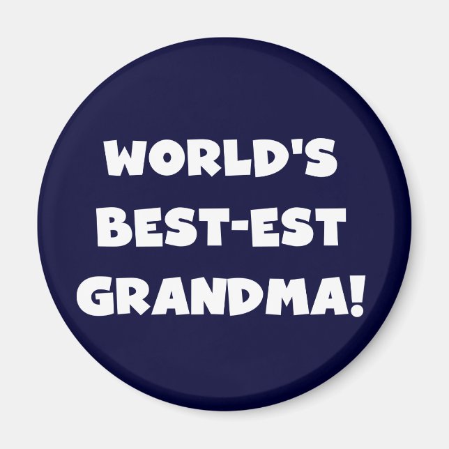 Der Gut-Est-Großmutter-weiße Text-Geschenke der Magnet (Vorne)