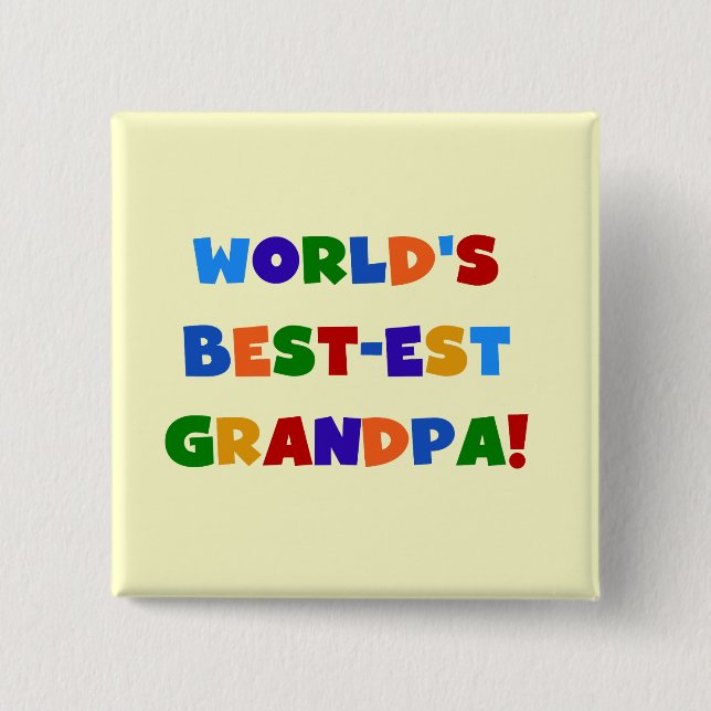 Der Gut-est-Großvater-helle Farbgeschenke der Welt Button (Vorderseite)