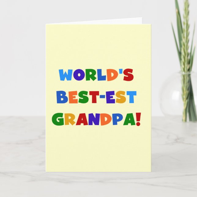 Der Gut-est-Großvater-helle Farbgeschenke der Welt Karte (Vorderseite)