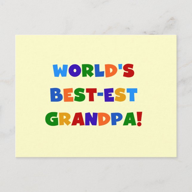 Der Gut-est-Großvater-helle Farbgeschenke der Welt Postkarte (Vorderseite)