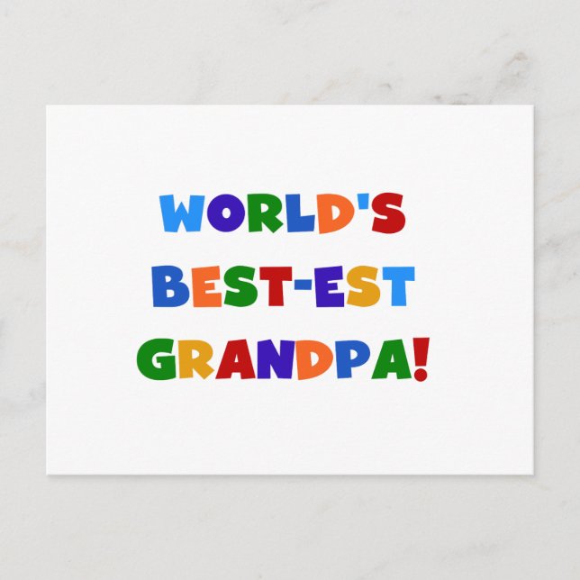 Der Gut-est-Großvater-helle Farbgeschenke der Welt Postkarte (Vorderseite)