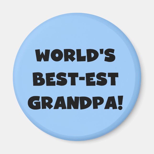 Der Gut-est-Großvater-schwarzer oder weißer Text Magnet (Vorne)