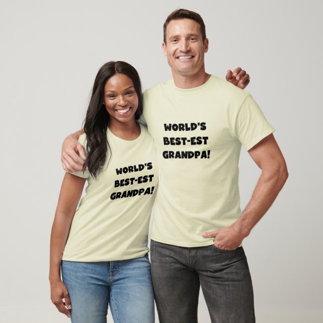 Der Gut-est-Großvater-schwarzer oder weißer Text T-Shirt (Unisex)