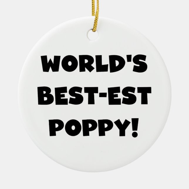 Der Gut-est-Mohnblumen-Geschenke der schwarze Keramik Ornament (Vorne)