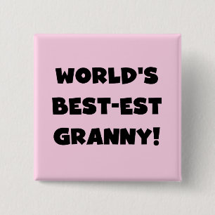 Der Gut-est-Oma-Schwarz-Text-T-Shirts Geschenke Button