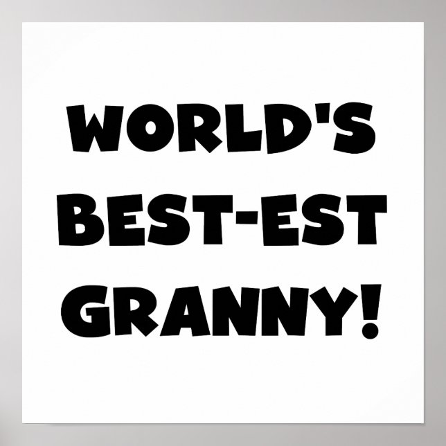 Der Gut-est-Oma-Schwarz-Text-T-Shirts Geschenke Poster (Vorne)