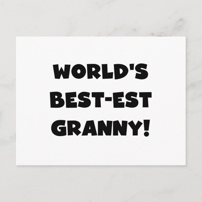 Der Gut-est-Oma-Schwarz-Text-T-Shirts Geschenke Postkarte (Vorderseite)