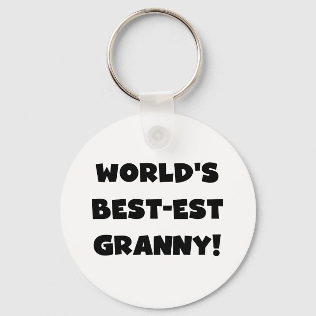 Der Gut-est-Oma-Schwarz-Text-T-Shirts Geschenke Schlüsselanhänger (Vorderseite)