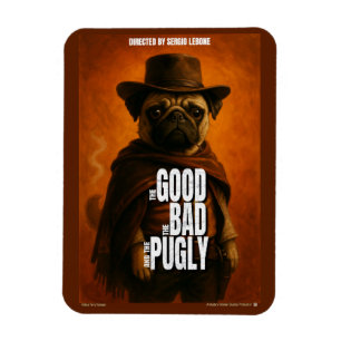 Der gute, der schlechte & der Pugly-Movie-Parodie Magnet