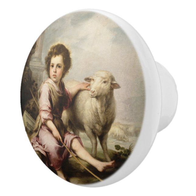 Der gute Hirte, Esteban Murillo Keramikknauf (Rechts)