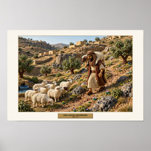Der Gute Hirte — Kunst aus Bausteinen Poster