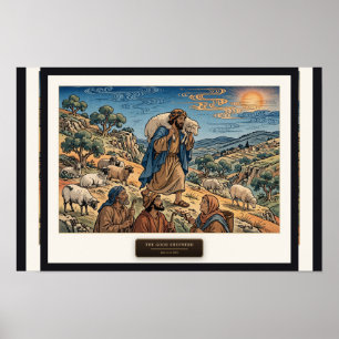 Der Gute Hirte — Ukiyo-e Poster