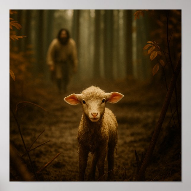 Der Gute Hirte und das verlorene Schaf Poster (Vorne)