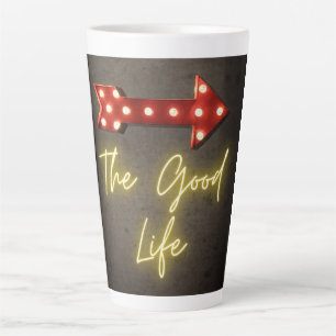Der "Gute-Leben-Neon-Pfeil"  Milchtasse