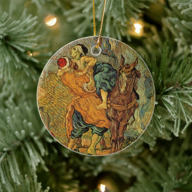 Der gute Samariter von Vincent van Gogh Keramik Ornament (Baum)