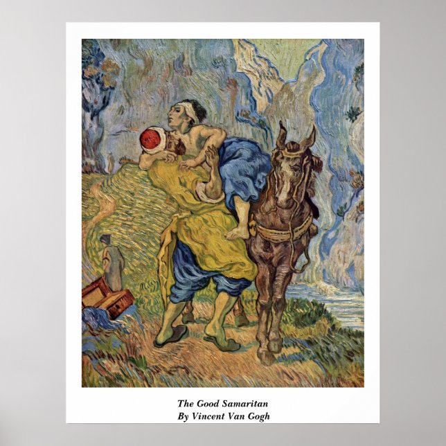 Der gute Samariter von Vincent Van Gogh Poster (Vorne)