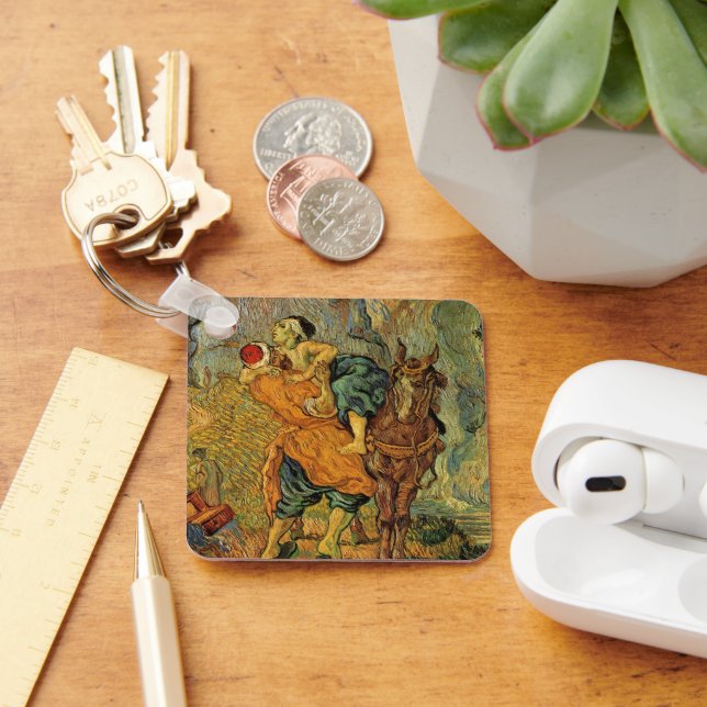 Der gute Samariter von Vincent van Gogh Schlüsselanhänger (Schreibtisch)