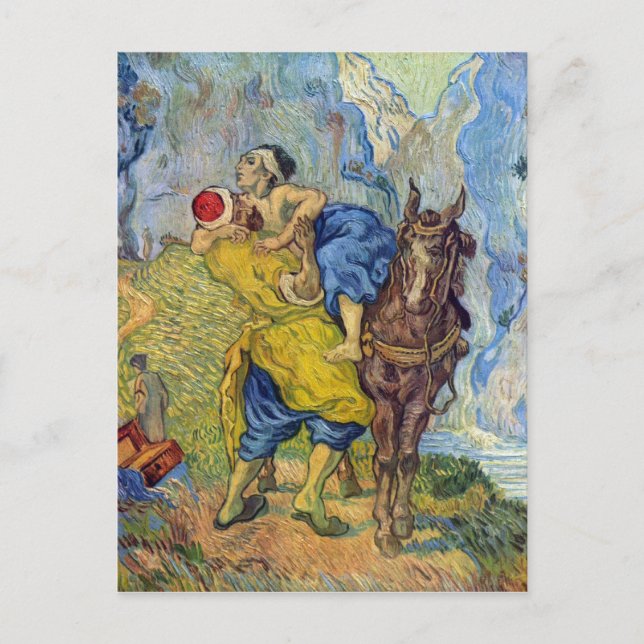 Der gute Samariter von Vincent Willem van Gogh Postkarte (Vorderseite)