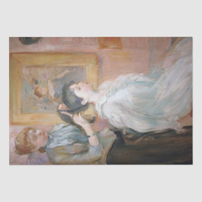 Der Haarstil (von Berthe Morisot) Seidenpapier (Vorderseite)