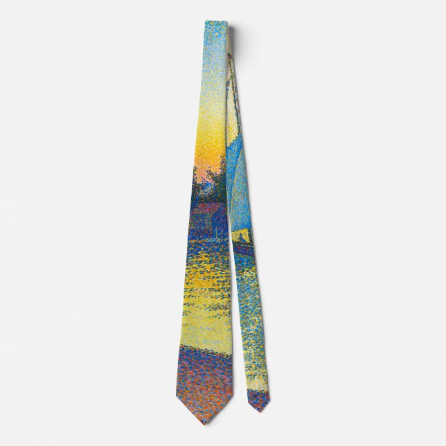 Der Hafen bei Sunset, Signac Krawatte (Vorderseite)