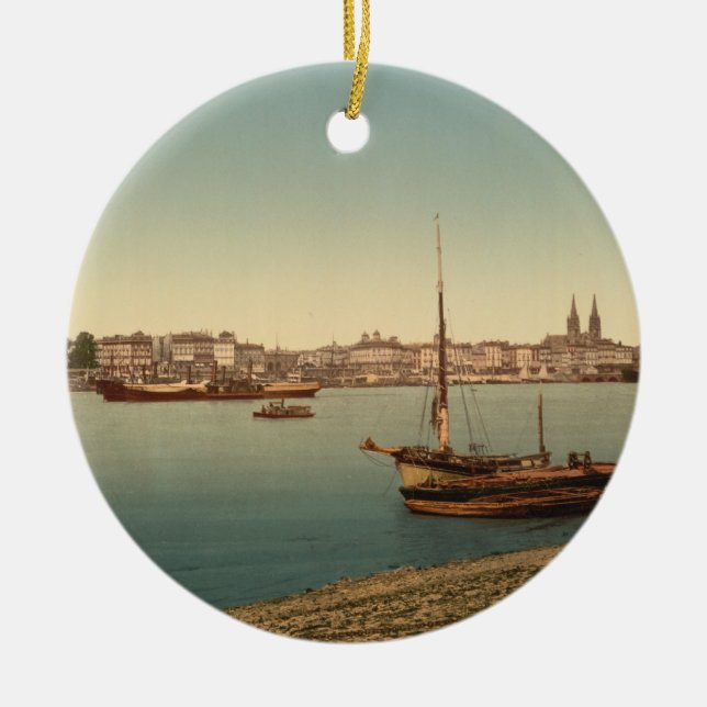 Der Hafen, Bordeaux, Frankreich Keramikornament (Vorne)