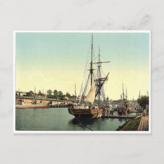 Der Hafen, Lubeck, Deutschland Klassiker Fotochrom Postkarte