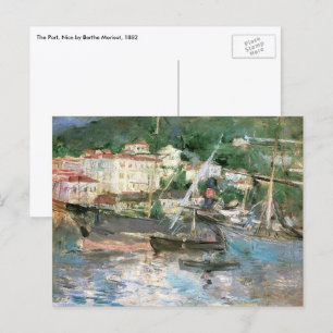 Der Hafen, Nizza von Berthe Morisot, Vintage Kunst Postkarte