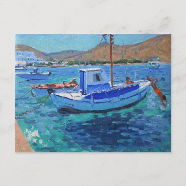 Der Hafen Tinos 2012 Postkarte (Vorderseite)