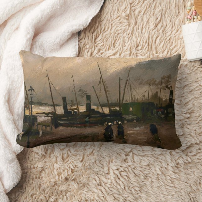Der Hafen von Amsterdam von Vincent Gogh Lendenkissen (Decke)