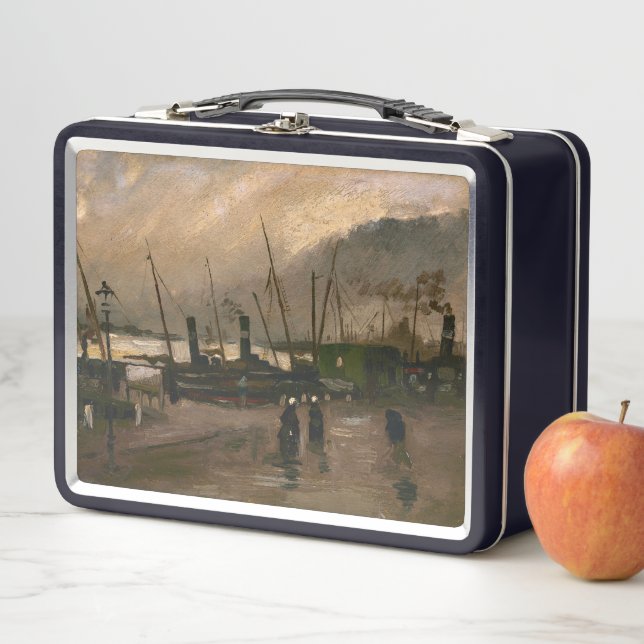 Der Hafen von Amsterdam von Vincent Gogh Metall Brotdose (Beispiel)