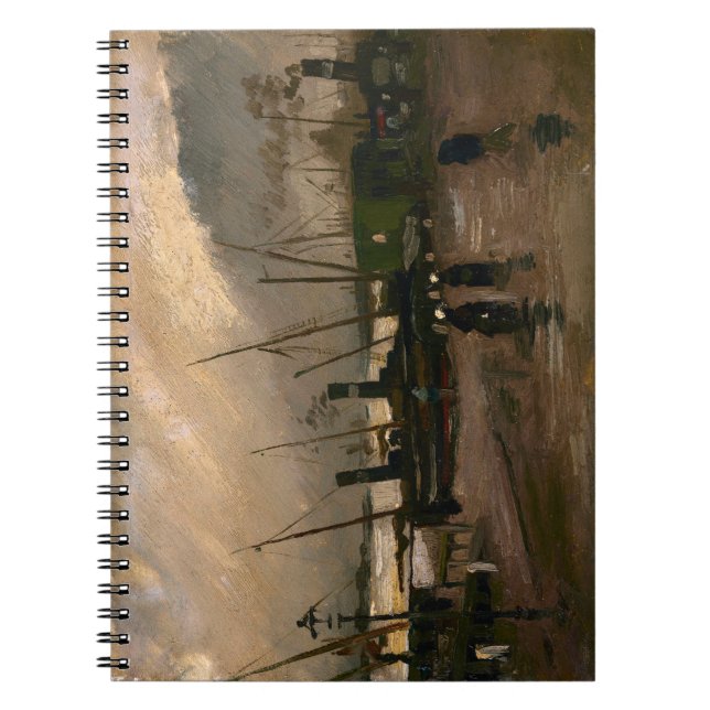 Der Hafen von Amsterdam von Vincent Gogh Notizblock (Vorderseite)