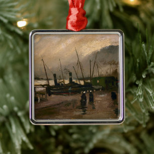 Der Hafen von Amsterdam von Vincent Gogh Ornament Aus Metall