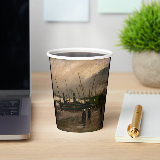 Der Hafen von Amsterdam von Vincent Gogh Pappbecher (InSitu)