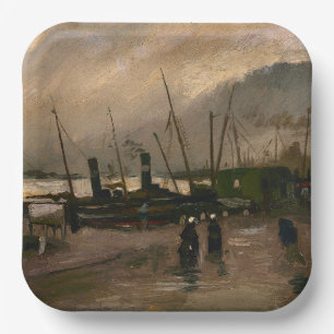 Der Hafen von Amsterdam von Vincent Gogh Pappteller