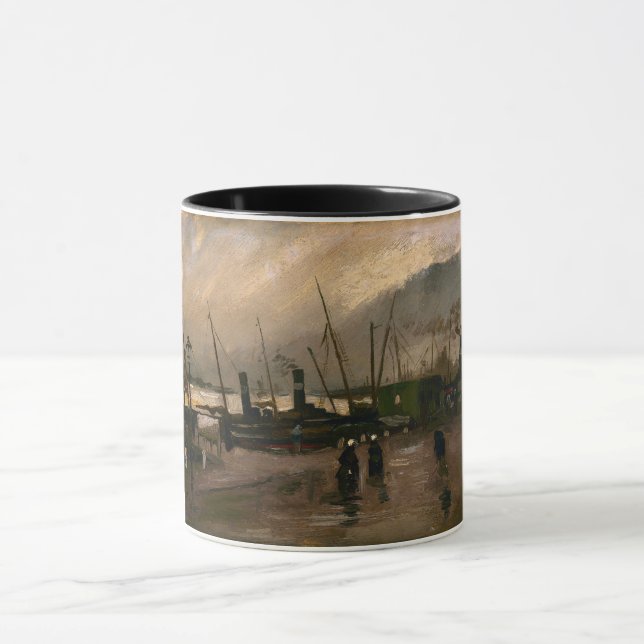 Der Hafen von Amsterdam von Vincent Gogh Tasse (Zentrum)