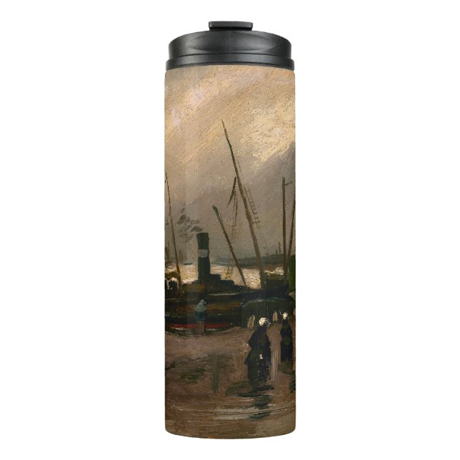 Der Hafen von Amsterdam von Vincent Gogh Thermosbecher (Vorderseite)