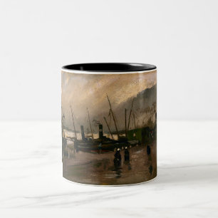 Der Hafen von Amsterdam von Vincent Gogh Zweifarbige Tasse