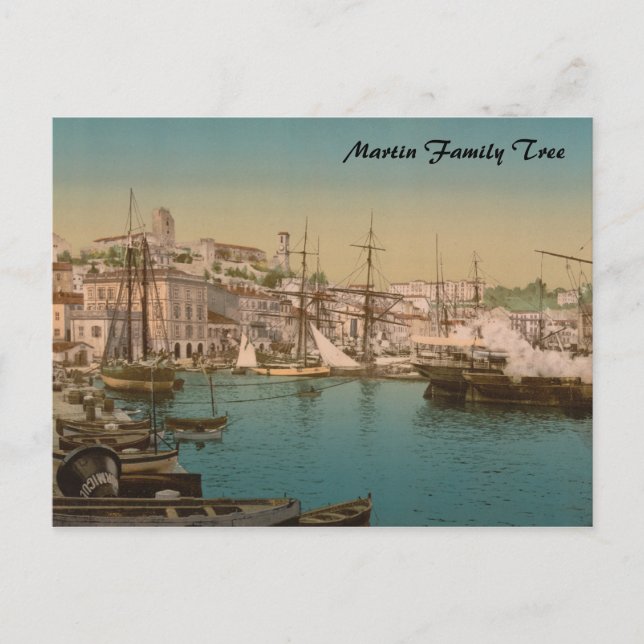 Der Hafen von Cannes, Frankreich Postkarte (Vorderseite)