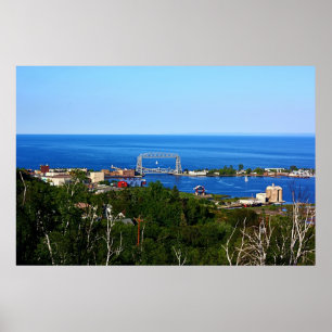Der Hafen von den Skylinen Poster