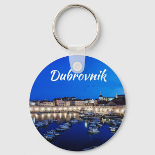 Der Hafen von Dubrovnik und die nachts beleuchtete Schlüsselanhänger