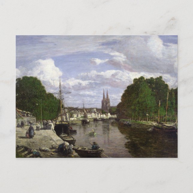Der Hafen von Quimper, 1857 Postkarte (Vorderseite)