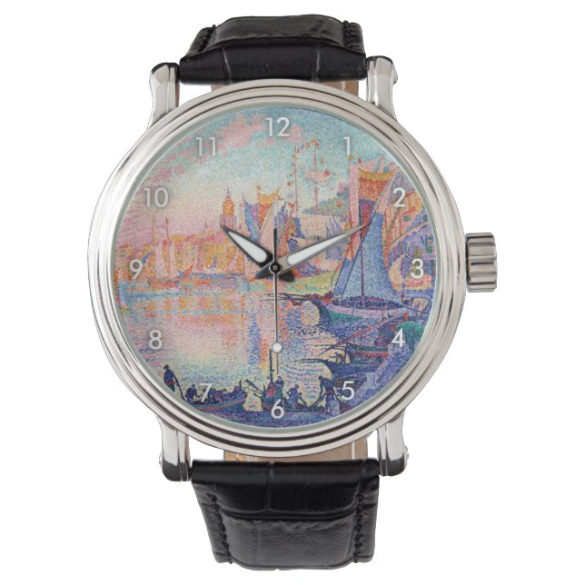 Der Hafen von Saint-Tropez, Signac Armbanduhr (Vorderseite)