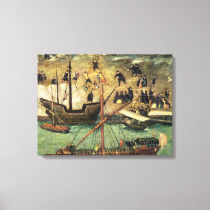 Der Hafen von Sevilla, c.1590 Leinwanddruck