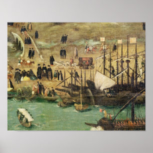 Der Hafen von Sevilla, c.1590 Poster