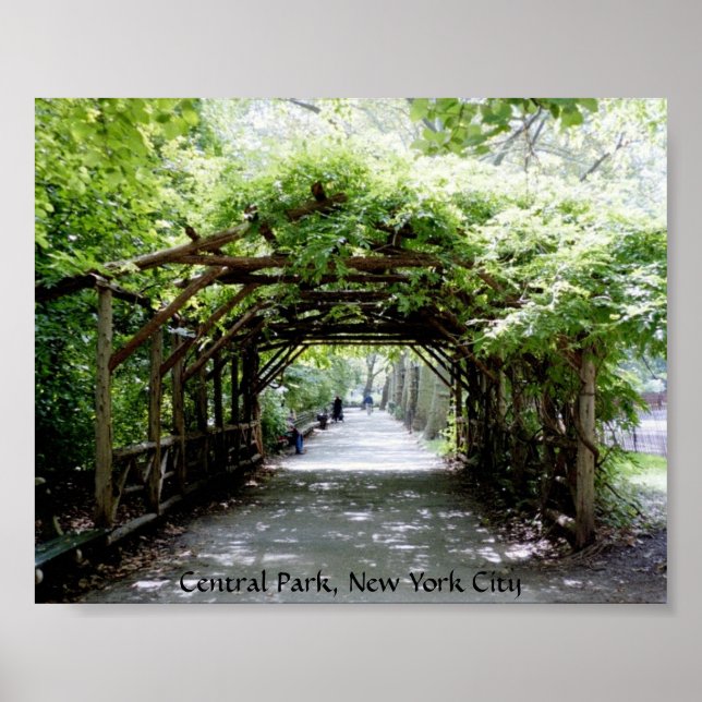 Der Hafen von Walkway im Central Park, NYC Poster (Vorne)