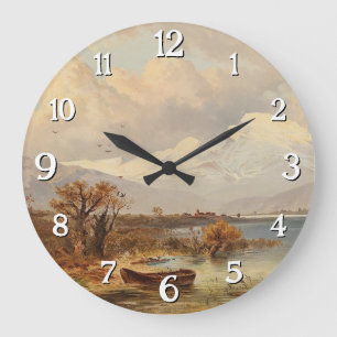Der Haider See - Emil Barbarini Große Wanduhr