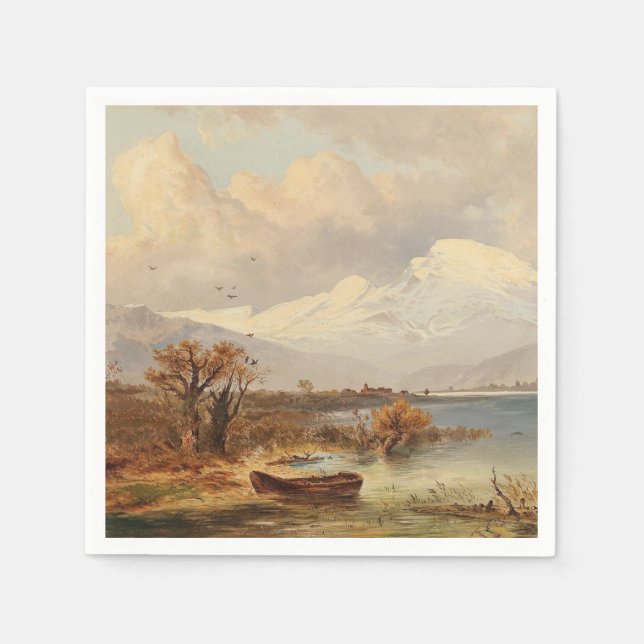 Der Haider See - Emil Barbarini Serviette (Vorderseite)